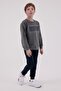 Boys' Cotton 3 Thread Anthracite Crew Neck Bottom-Top Set Q3Pkl3Kk10 - 4