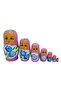 Wooden Matryoshka Doll Set of Seven Rose Pink - 5