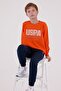 Boys' Cotton 3 Thread Pomegranate Flower Orange Crew Neck Bottom-Top Set Q3Pkl3Kk10 - 2