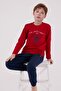Men's Red 100% Cotton Pajama Set Q3Pkl3Kk44