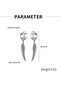 Compression Magnet Wing Model Dangle Men Women Unisex 316L Steel Earrings 1 Piece - 5