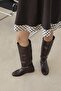 Lena Women's Accessory Detail Leather Boots Brown