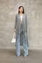 Women's Gray Non-Fading Distressed Detailed Loose Cotton Knitwear Long Cardigan Cap