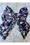 Flowery Luxury Crepe Fabric Automatic Bow Buckle