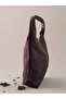 Suede Velvet Bitter Coffee Hand and Shoulder Bag - 6