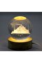 Hagia Sophia Mosque Crystal Glass Snow Globe 3D Led Daylight Natural USB Cable Wooden Base Gift Decor - 7