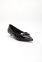 Women's Short Heeled Shoes Black Patent Leather Small Heel Strappy - 4