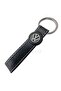 High Quality Volkswagen Logo Black Leather Stylish Gift Car Keychain - 4
