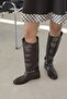 Lena Women's Accessory Detail Leather Boots Brown - 3