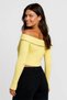 Yellow Madonna Collar Double Zipper Fit Long Sleeve Knitwear Sweater - 7
