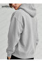 Tracksuit Set Sweatshirt Jogger - Black-Gray Printed Oversize Hooded Hoodie - 3