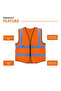 Pack of 12 High Visibility Multi Use Vest Safety and Utility in Bright Orange - 3