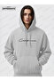 Tracksuit Set Sweatshirt Jogger - Black-Gray Printed Oversize Hooded Hoodie - 2