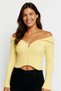 Yellow Madonna Collar Double Zipper Fit Long Sleeve Knitwear Sweater - 6