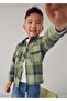 Boy's Plaid Shirt 4-10 Years Old Green