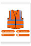 Pack of 12 High Visibility Multi Use Vest Safety and Utility in Bright Orange - 5