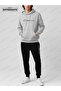 Tracksuit Set Sweatshirt Jogger - Black-Gray Printed Oversize Hooded Hoodie
