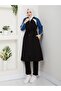 Women's 2-Piece Sports Set – Two Thread Fabric and Denim Detail N-05470 _ Black