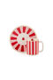 Lcw Home Red Printed Porcelain Coffee Cup Set for 2 People - 5