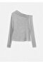 Tricou asimetric cu mânecă lungă - 3