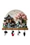 2D Flat, Multi-Purpose Wooden Key Holder, with Four Metal Hooks, Wall Decor, Home Decoration 113
