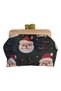 Wooden Scholarship Christmas Green Santa Claus Patterned Chain Strap Women's Hand Shoulder Bag Clutch