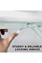 40x100 CM Computer Desk Wall Mount Stand Folding Wall-Mounted Drop-Leaf Table,Metal Folding - 2