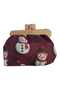 Wooden Scholarship Christmas Gift Snowman Patterned Chain Strap Women's Hand Shoulder Bag Clutch - 2