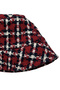 Red & White Unisex Soft-Textured Thick Bucket Hat Red & White Plaid Cashmere Soft Winter Hat - 2