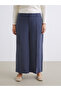 Lcw Vision Navy Blue Modal Mixed Women's Pleated Pants - 3