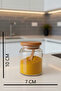 6-Piece Bamboo Vacuum Lid Luxury Spice Container Set with Spoon - 3
