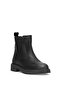 D25Kb-8335 Women's Genuine Nubuck Leather Chelsea Boots Black - 2