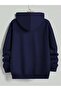 Unisex Navy Blue Wanderlust Printed Hooded Sweatshirt - 2
