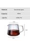 وعاء قهوة يدوي V60 مع فلتر زجاجي شفاف 600 مل - 5