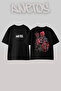 Deadpool 2 Design Back Printed Cotton Black Oversize T-Shirt