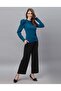 Teal Puff Sleeve Top - 2