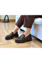 Genuine Leather Women's Brown Loafer Shoes - 8