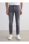 Lcw Jeans Gray 750 Slim Fit Winter Men's Jean Pants with Fleece Inside - 4
