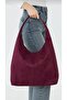 The Moiss Burgundy Color Suede New Season Casual Shoulder Bag - 4