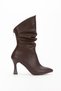 Women's Bellows Short Thick Heeled Boots - 3