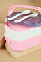 2-Layer Leakproof Carry-On Covered Lunch Nutrition Storage Container - Microwave Safe - 4