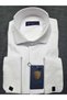 Men's Shirt White Horse Collar Double Cuff. Tuxedo, Suit, Groom's Outfit, Slim Fit with Lycra.