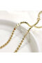 Stainless Steel 3mm Flat Link Chain Necklace- 50cm Gold - 2