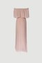 Daila Off-The-Shoulder Flounce Long Evening Dress Chiffon Invitation and Wedding Party Dress - 8