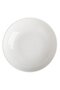 White Ceramic Deep Plate with Embossed Linear Pattern "Wave" 866ml - 2