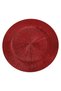 Red Plastic Round Decorative Plate with Pattern Ø33cm