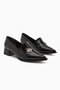 Jaklin Black Pointed Toe Low Heel Women's Shoes - 4