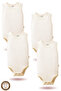 100% Organic Cotton 4-Piece Snap-On Sleeveless Baby Bodysuit