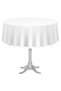 White Round Plastic Tablecloth Ø213cm - 2
