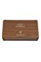 Navy Blue Double Layer Plain Men's Scarf in Wooden Gift Box - 4